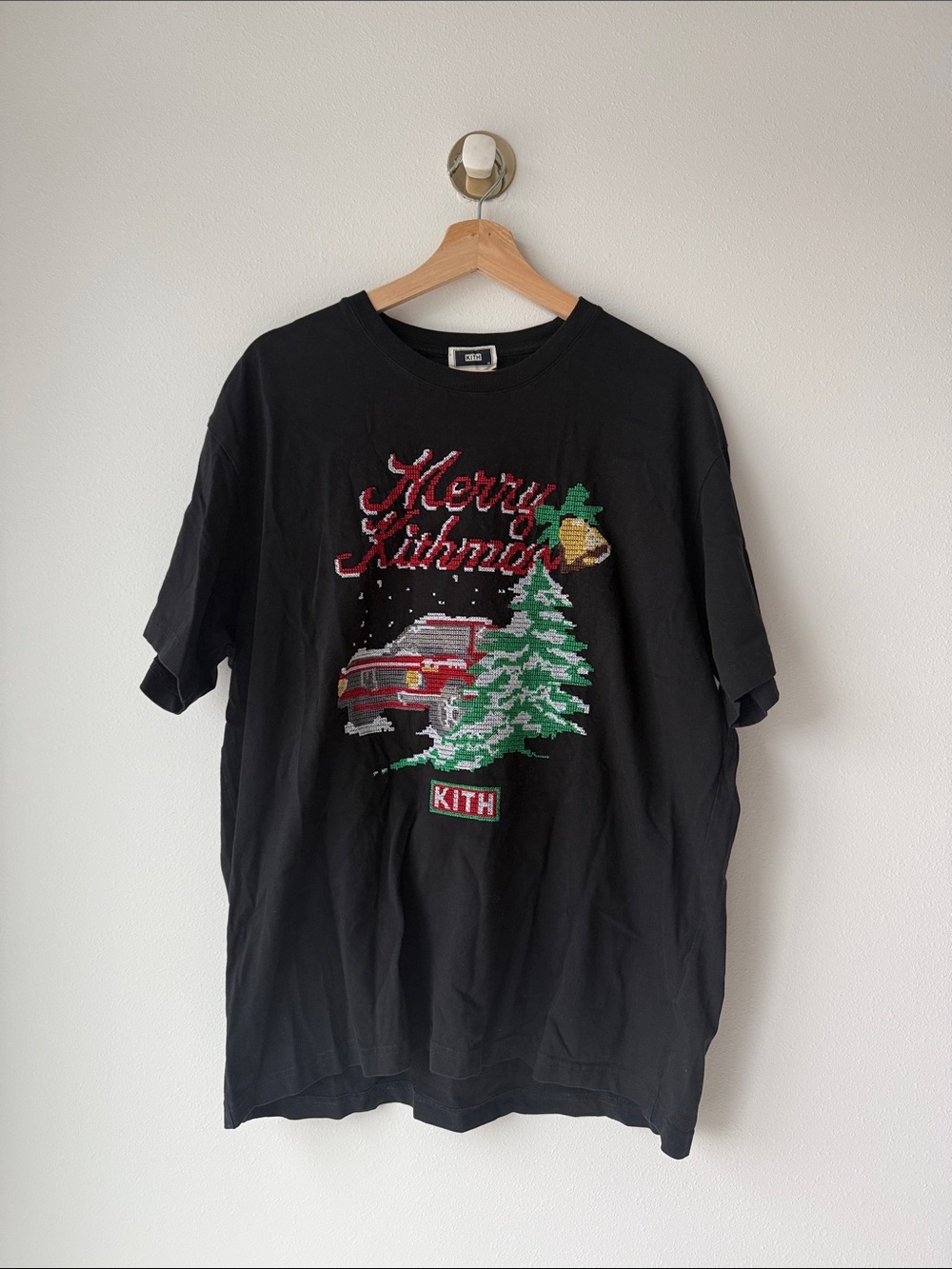 Kith Black Holiday Truck & Tree Graphic Tee